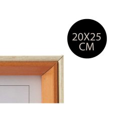 Gift Decor Fotografski okvir Rjava 22 x 27 x 3 cm Kristalno bela MDF Les