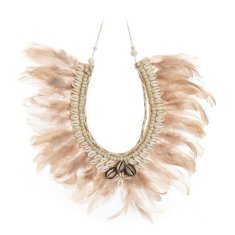 DKD Home Decor Viseča dekoracija DKD Home Decor Shell Feather 40 x 2 x 55 cm