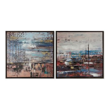 DKD Home Decor Slikarstvo DKD Home Decor Port Port (63 x 3,5 x 63 cm) (2 enoti)