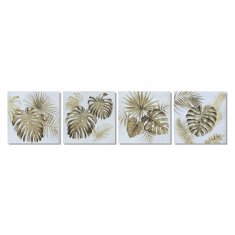 DKD Home Decor Slika DKD Home Decor 80 x 2,8 x 80 cm Tropski list rastline (4 kosi)