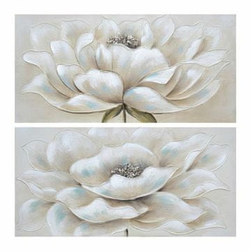 DKD Home Decor Slikarstvo DKD Home Decor Flower (100 x 3 x 50 cm) (2 enoti)