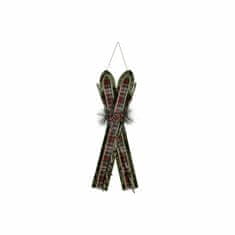 DKD Home Decor Viseča dekoracija DKD Home Decor Christmas Red Green Polyester Velvet (24 x 10 x 60 cm)