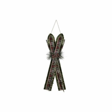 DKD Home Decor Viseča dekoracija DKD Home Decor Christmas Red Green Polyester Velvet (24 x 10 x 60 cm)