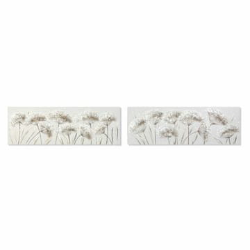 DKD Home Decor Slikarstvo DKD Home Decor Rože (2 enoti) (120 x 3 x 40 cm)