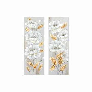 DKD Home Decor Slikarstvo DKD Home Decor Rože (2 enoti) (40 x 3 x 120 cm)