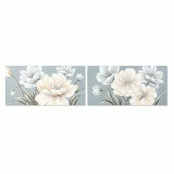 DKD Home Decor Slikarstvo DKD Home Decor Flowers (100 x 3 x 50 cm) (2 enoti)