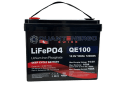 QUANTENERGO Solarni LiFePo4 baterijski hranilnik, Solarna baterija, akomulator - Litium, 12V, 100 Ah za avtodome in plovila