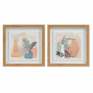 DKD Home Decor Slikarstvo DKD Home Decor Vaza (2 enoti) (30 x 2,5 x 30 cm)