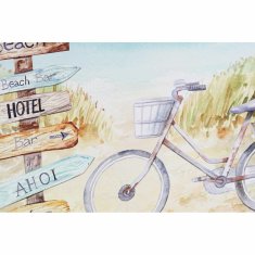DKD Home Decor Slika DKD Home Decor Plaža Sredozemlje (40 x 1,8 x 50 cm) (2 enoti)