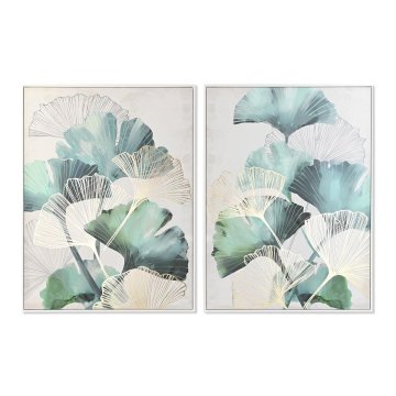 DKD Home Decor Slikarstvo DKD Home Decor Dela Moderni list rastline (90 x 4 x 120 cm) (2 enoti)