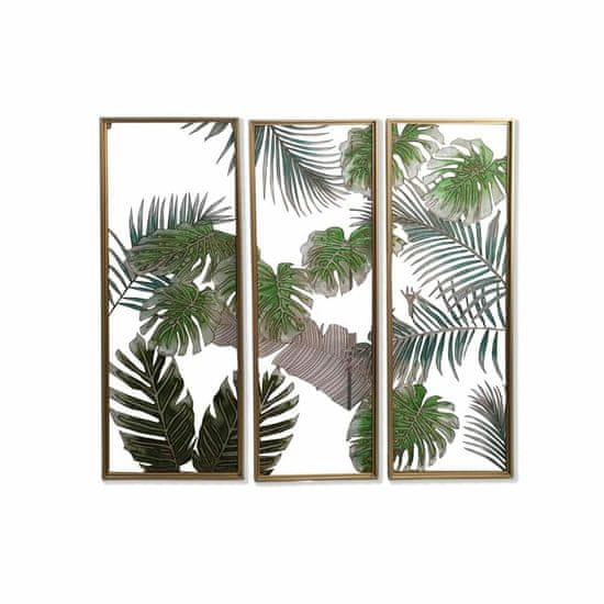 DKD Home Decor Platno DKD Home Decor 3 kosi Tropski list rastline (122 x 3 x 122 cm)