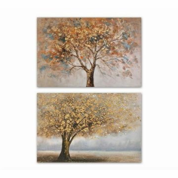 DKD Home Decor Slikarstvo DKD Home Decor Tree (70 x 1,8 x 50 cm) (2 enoti)
