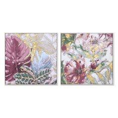 DKD Home Decor Slika DKD Home Decor 83 x 4,5 x 83 cm Tropski list rastline (2 enoti)