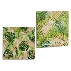 Gift Decor Platneni listi zeleni (28 x 28 x 1,5 cm)