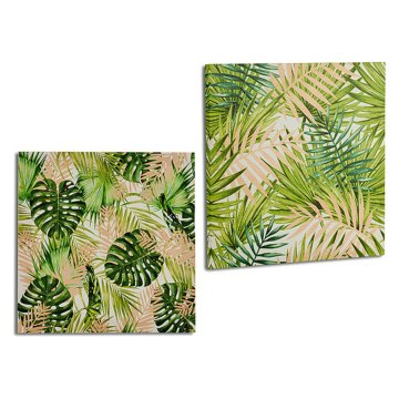 Gift Decor Platneni listi zeleni (28 x 28 x 1,5 cm)