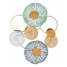 Gift Decor Viseča dekoracija Cvetje Stenska poslikava Crystal Metal (45 x 39 x 6,5 cm)