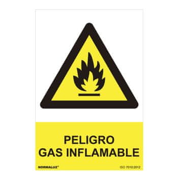 BigBuy Znak Normaluz Peligro Gas Inflamable PVC (30 x 40 cm)