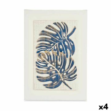 Gift Decor Platno z reliefom List rastline (35 x 50 x 3 cm) (4 enote)