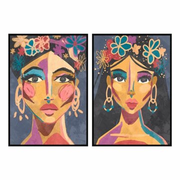 DKD Home Decor Slika DKD Home Decor 102,5 x 4,3 x 142,6 cm Lady Modern (2 enoti)