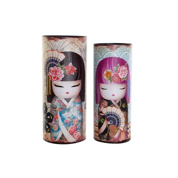 DKD Home Decor Stojalo za dežnike DKD Home Decor Oriental Canvas Wood (23 x 23 x 54 cm)