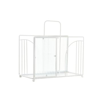 DKD Home Decor Stojalo za revije DKD Home Decor Crystal Metal White (36 x 16 x 34 cm)
