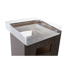 DKD Home Decor Stojalo za dežnike DKD Home Decor Temno rjava PU (21 x 21 x 50 cm)
