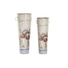 DKD Home Decor Stojalo za dežnike DKD Home Decor Pink Metal Flowers (19,5 x 19,5 x 51 cm)
