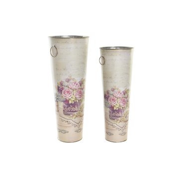 DKD Home Decor Stojalo za dežnike DKD Home Decor Pink Metal Flowers (19,5 x 19,5 x 51 cm)