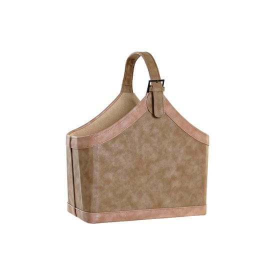 DKD Home Decor Stojalo za revije DKD Home Decor Beige Brown PU (40 x 19 x 50 cm)