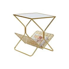DKD Home Decor Stojalo za revije DKD Home Decor Mirror Golden Metal (45 x 45 x 55 cm)