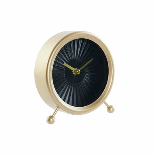 DKD Home Decor Namizna ura DKD Home Decor Black Golden Iron Plastic 17 x 6 x 18 cm