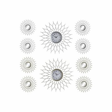 DKD Home Decor Watch DKD Home Decor Zrcalo iz polipropilena Silver Champagne (5 kosov) (2 kosa)