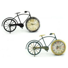 DKD Home Decor Namizna ura DKD Home Decor Black Bicycle Green Iron (30,5 x 5,5 x 18 cm) (2 kosa)