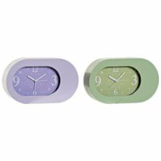 DKD Home Decor Budilka DKD Home Decor Lilac Green PVC (21 x 4,7 x 12,6 cm) (2 kosa)