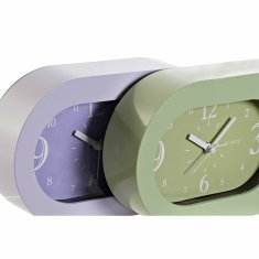 DKD Home Decor Budilka DKD Home Decor Lilac Green PVC (21 x 4,7 x 12,6 cm) (2 kosa)