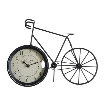 DKD Home Decor Namizna ura DKD Home Decor Black Bicycle Iron Vintage (34 x 11 x 25 cm)