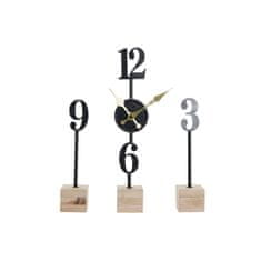 DKD Home Decor Namizna ura DKD Home Decor Natural Black Golden MDF Iron (20 x 5 x 39 cm)