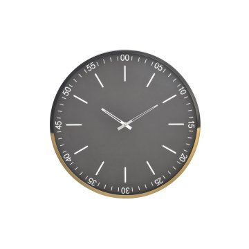 DKD Home Decor Stenska ura DKD Home Decor Crystal Black Golden Metal (50 x 5 x 50 cm)