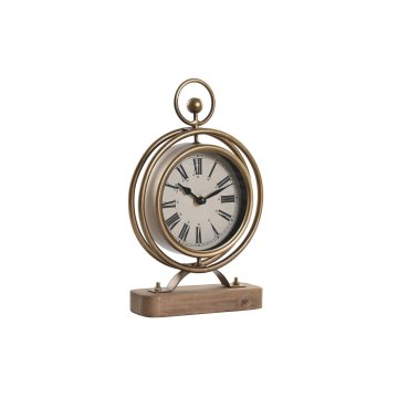 DKD Home Decor Namizna ura DKD Home Decor Golden Iron MDF Wood Traditional 16,5 x 5,5 x 27 cm