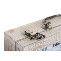 DKD Home Decor Namizna ura DKD Home Decor Wood 30 x 8 x 30,5 cm Natural Black Vintage World Map (2 enoti)