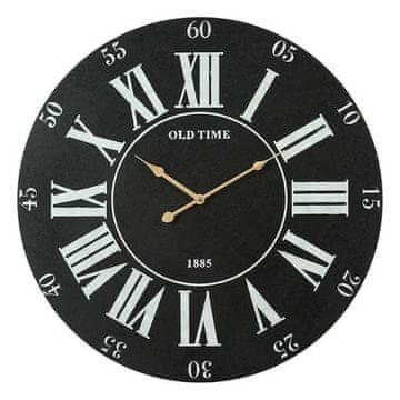 BigBuy Stenska ura okrogla črna (60 x 60 x 4,5 cm)