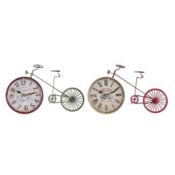 DKD Home Decor Namizna ura DKD Home Decor Red Bicycle Green Iron (34,5 x 5 x 22,5 cm) (2 enoti)