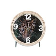 DKD Home Decor Namizna ura DKD Home Decor Natural Black Metal MDF (13 x 7 x 18 cm) (2 enoti)