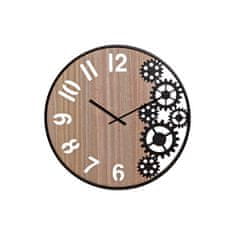DKD Home Decor Stenska ura DKD Home Decor Les Naravna Črna Iron Gears (60 x 4 x 60 cm)