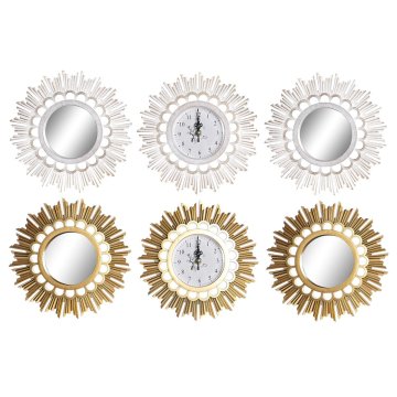 DKD Home Decor Stenska ura DKD Home Decor Mirror PP (25 x 2,5 x 25 cm) (2 enoti)