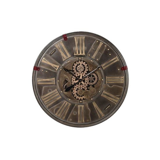 DKD Home Decor Stenska ura DKD Home Decor Gears Black Golden Iron (80 x 6,5 x 80 cm)