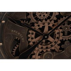 DKD Home Decor Stenska ura DKD Home Decor Gears Black Golden Iron (80 x 6,5 x 80 cm)