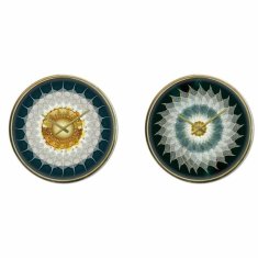 DKD Home Decor Stenska ura DKD Home Decor Crystal Golden Turquoise Iron Modern (2 enoti) (40 x 6 x 40 cm)