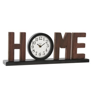 DKD Home Decor Namizna ura DKD Home Decor Natural Black MDF Wood (50 x 6 x 17 cm)