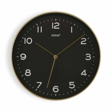 Versa Stenska ura Versa Black Golden PU (30,5 x 4,3 x 30,5 cm)